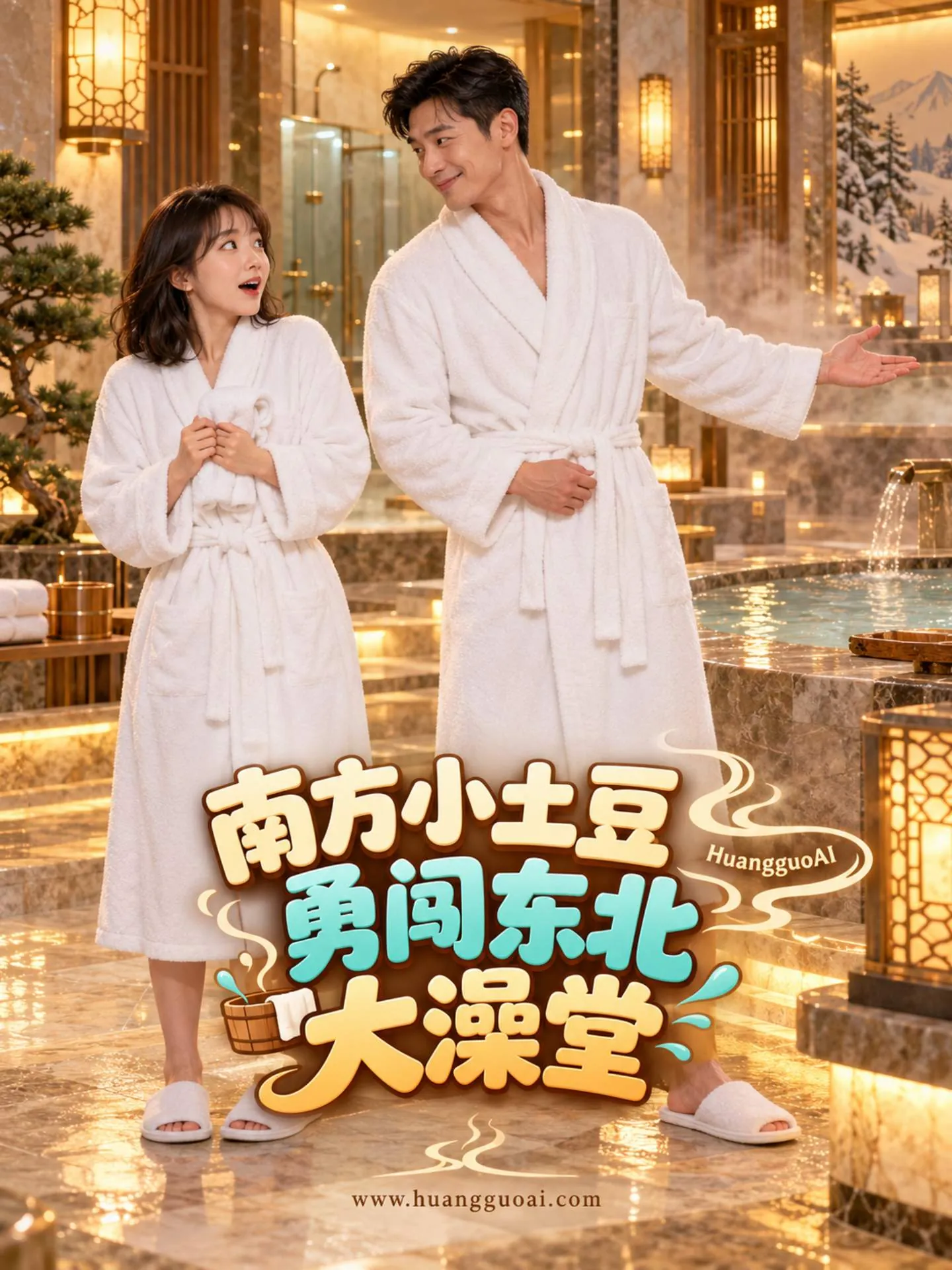 禁果短剧《南方小土豆勇闯东北大澡堂》竖屏封面